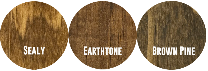 stain color options for the Cat Cache litter box cabinet system