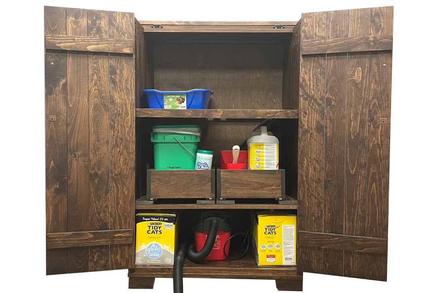 The Cat Cache Cabinet with 2 drawers 2